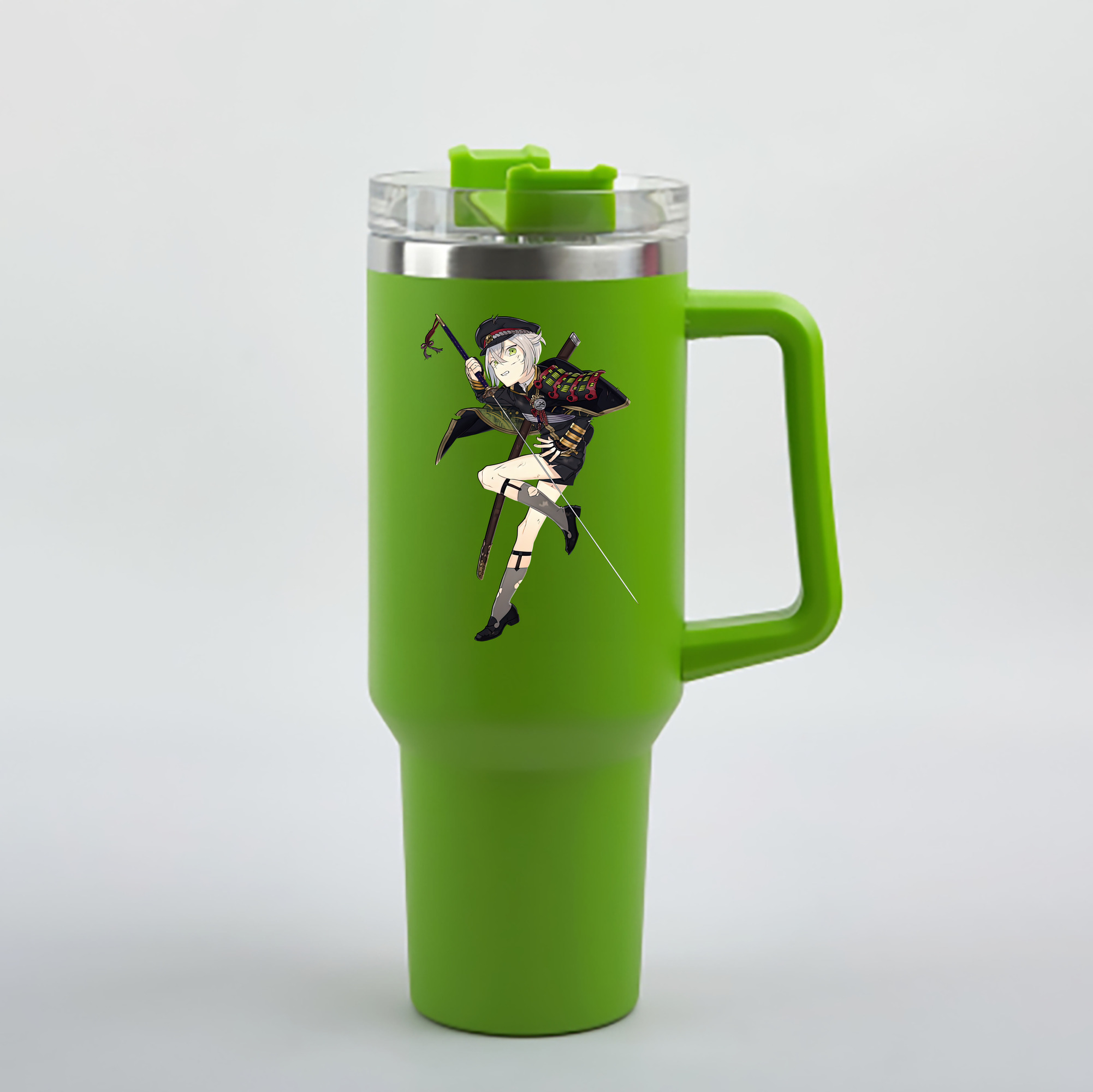 （画像用） 刀剣乱舞 Touken Ranbu 1200mL車用タンブラー - クリスタルステッカー（プラスチックストロー付き）